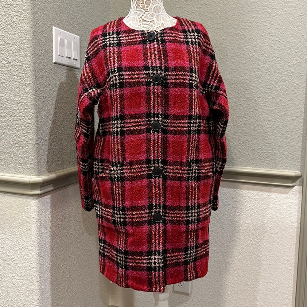 Kate Spade Plaid Coat Size S